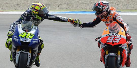 Terlalu kagumi Rossi, Marquez sempat lupa geber gas