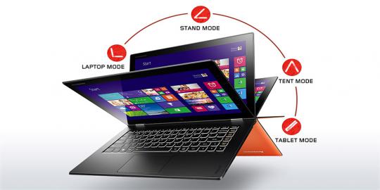 Yoga 2 Pro, produk baru dari lenovo dengan 4 mode penggunaan