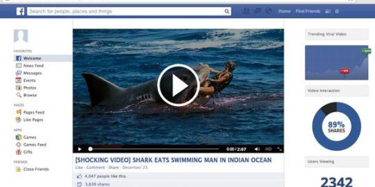 Jangan sekali-kali klik gambar orang termakan hiu di Facebook!
