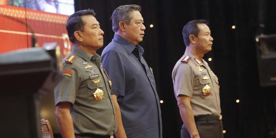 Presiden SBY saat hadiri Rapim TNI-Polri
