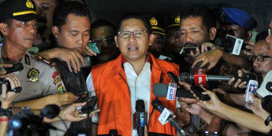 Saat Anas Urbaningrum resmi ditahan KPK