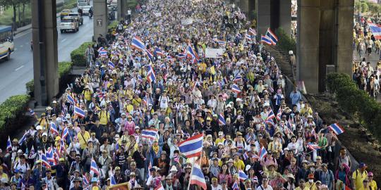 Ribuan demonstran Thailand tutup jalanan Bangkok