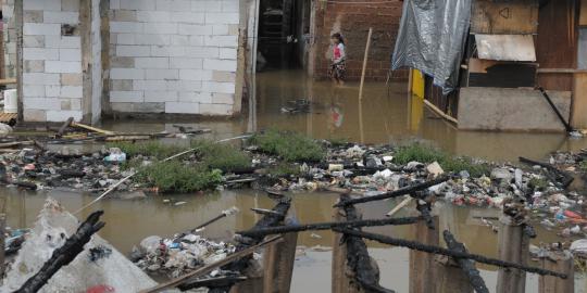 Kali Sunter meluap, warga Kampung Pulo Kandang kebanjiran