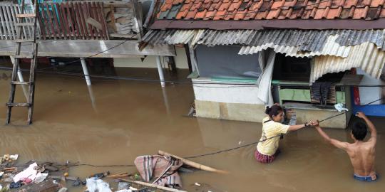 Hujan terus mengguyur, ini update tinggi muka air di Jakarta