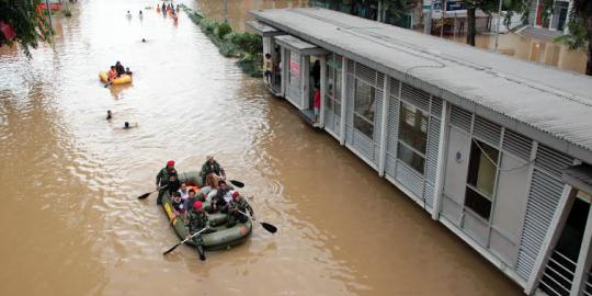 Banjir di Gunung Sahari, TransJ koridor V dan XII terganggu