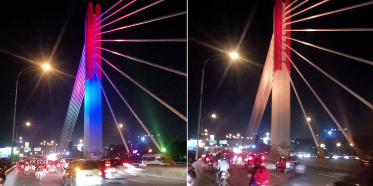 Indahnya Bandung Kini Lampu Warna Warni Hiasi Jembatan Indahnya Bandung Kini Lampu Warna Warni Hiasi Jembatan