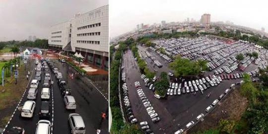 Banjir, Suzuki Ertiga batal pecahkan rekor konvoi mobil