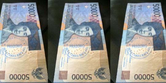 Uang kertas berstempel Prabowo tidak layak edar