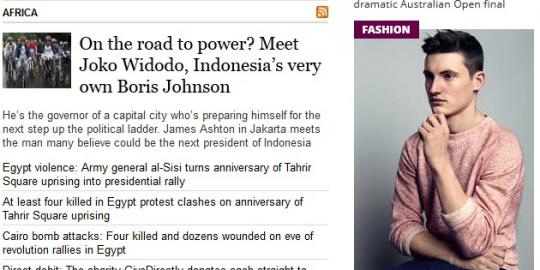 Koran terkenal Inggris tempatkan Jokowi di rubrik Afrika