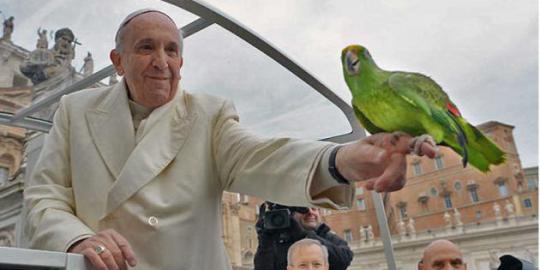 Paus Fransiskus berkati burung bintang porno