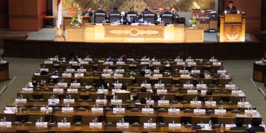 Beginilah suasana Rapat Paripurna DPR yang absen anggota