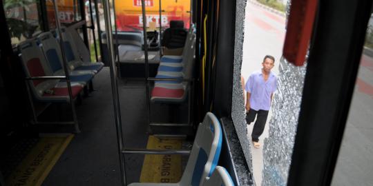 Ini kondisi 4 BKTB yang diamuk puluhan sopir angkot