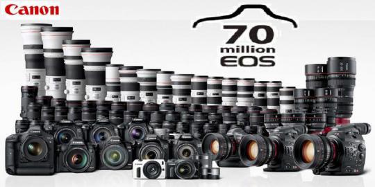 Canon EOS series capai produksi 70 juta unit