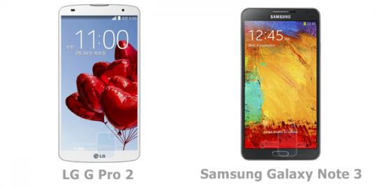 Komparasi LG G Pro 2 dan Samsung Galaxy Note 3