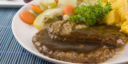Salisbury steak, hamburger ala Amerika