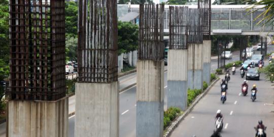 Ini tiang monorail yang dituding PT JM di-mark up Adhi Karya