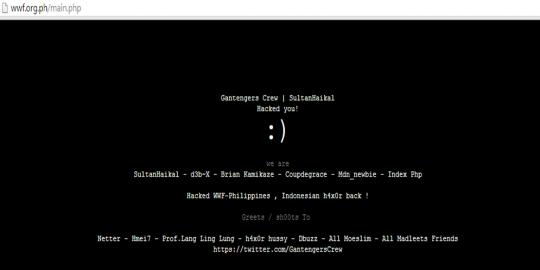 Hacker Indonesia serang situs WWF Filipina