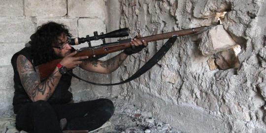 Mengenal Khattab al-Halabi, pejuang bertato pembebas Suriah