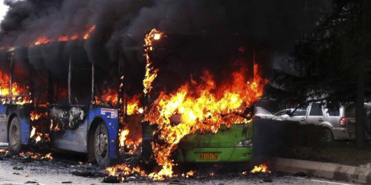 Kebakaran bus di China, 5 tewas dan puluhan penumpang luka-luka