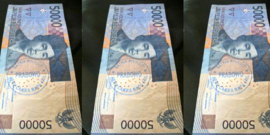 Polisi selidiki peredaran uang berstempel Prabowo di Palembang