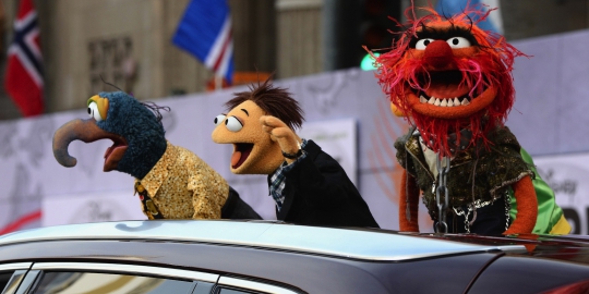 Aksi kocak tokoh boneka Muppets di premier film barunya