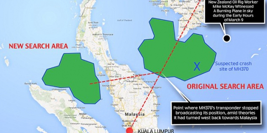 Ini lokasi penemuan 3 puing diduga milik Malaysia Airlines