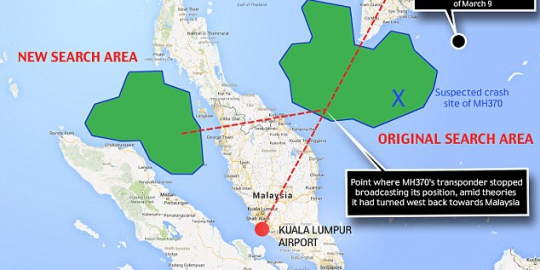 Pejabat Malaysia: Tak ada serpihan di lokasi citra satelit China