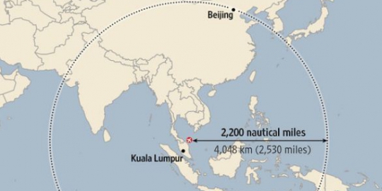 Diduga dibajak, MH370 bisa mendarat di perbatasan India-Pakistan
