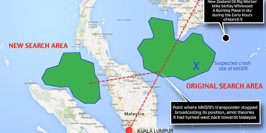 Satelit sempat dengar kode 'ping' dari pesawat MH370