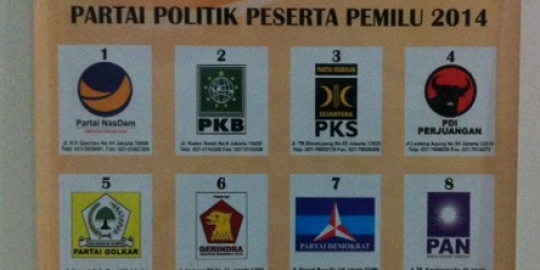 Ini tagline 12 parpol peserta Pemilu 2014