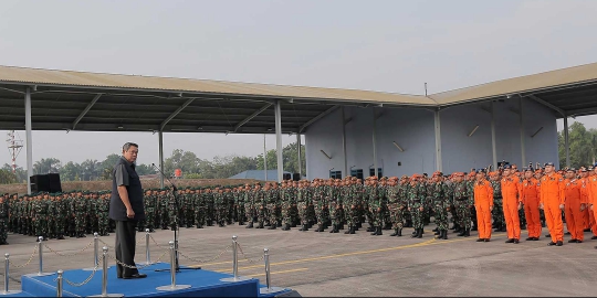 SBY pimpin apel satgas penanganan asap Riau