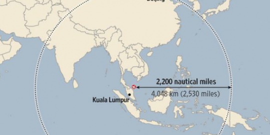 Pesawat MH370 terbang serendah 1.500 meter untuk hindari deteksi