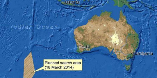 Objek diduga pecahan MH370 berukuran 24 meter