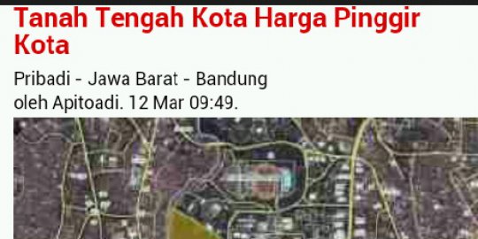 Beredar iklan online jual lahan Bonbin dan Sabuga Bandung
