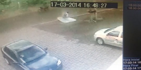Ajaib! Diserempet truk, pesepeda ini mendarat di kasur!