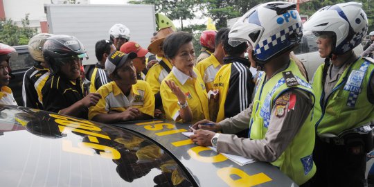 5 Hari kampanye, partisipan Golkar terbanyak langgar lalu lintas