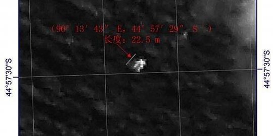 Ini foto objek diduga MH370 diambil dari satelit China