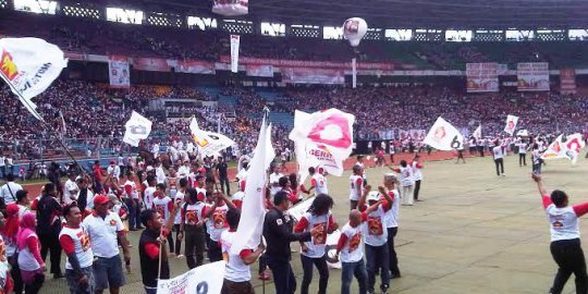 Sebelum Prabowo orasi, simpatisan Gerindra minta dangdut oplosan