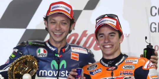 Rossi akui Marquez memang berhak menang