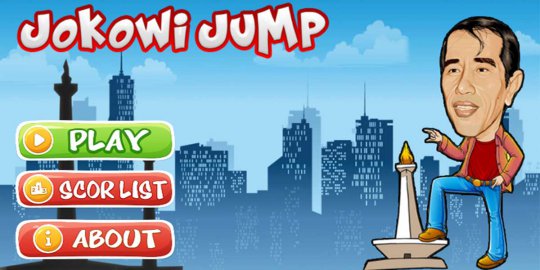 Jokowi juga sering main game 'Jokowi Jump'