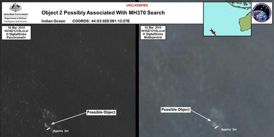 4 Satelit ini berhasil temukan letak MH370 di Samudera Hindia