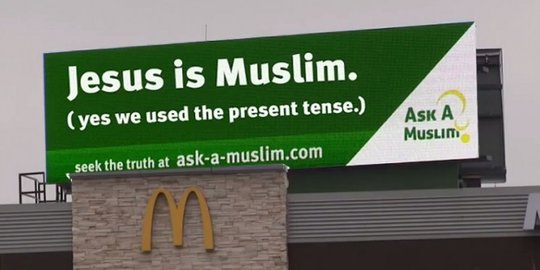 Papan iklan 'Yesus seorang Muslim' bikin heboh Ohio