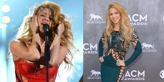 Pesona seksi Shakira tampil di Academy of Country Music Awards