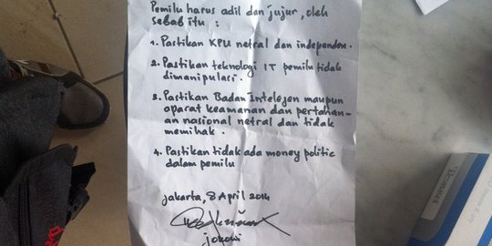 H-1 pencoblosan, Jokowi tulis surat edaran untuk pemilu jurdil