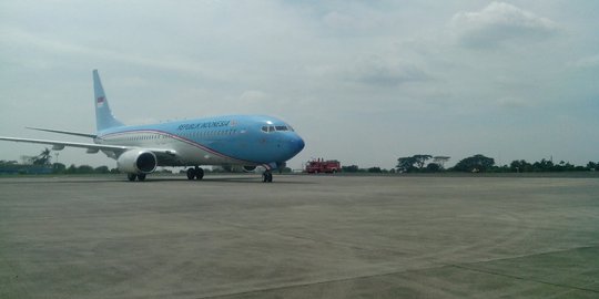 Setelah tunggu 3 tahun, pesawat kepresidenan tiba di Indonesia
