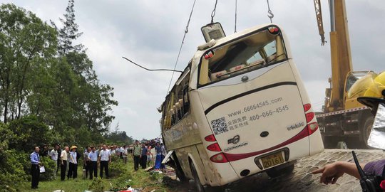 8 Siswa SD tewas dalam kecelakaan bus di China