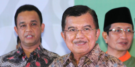 Usai bertemu Paloh, JK bilang 'belum waktunya bicara cawapres'