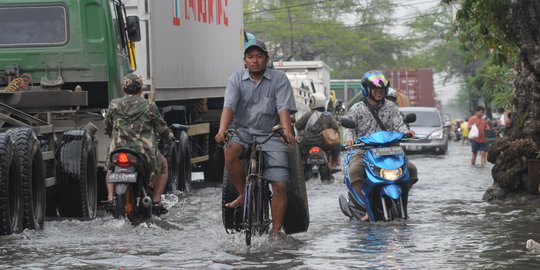 Banjir Rancaekek surut, lalu lintas padat merayap