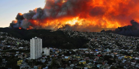 Hutan Chile terbakar hebat, ratusan rumah ludes