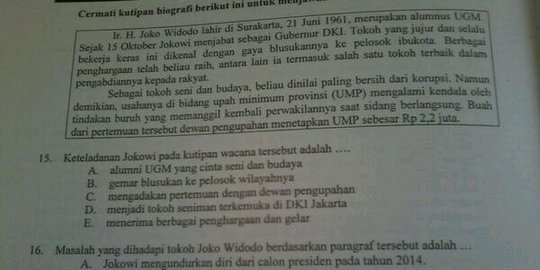 Soal UN ada nama Jokowi, PDIP sebut itu cari muka saja